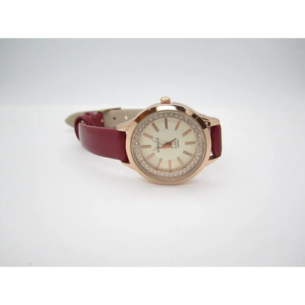 Women Strada Quartz WR Analog 31mm Dial Causal Round Watch (F542)
